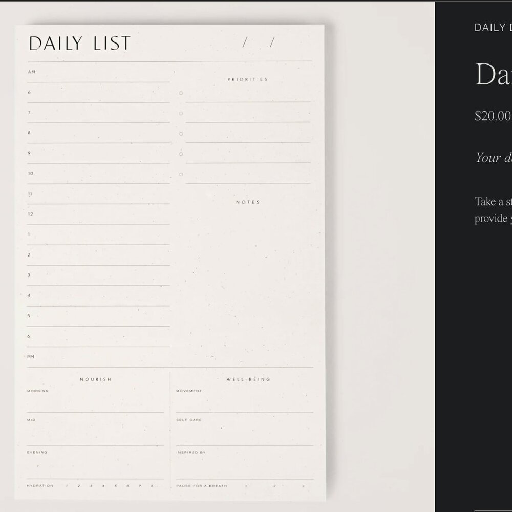 Wilde House Paper Daily List Notepad